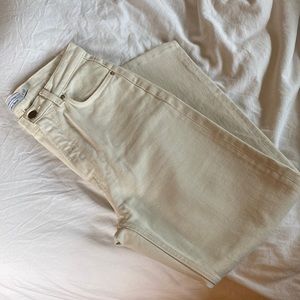 Cream straight leg denim & Other Stories